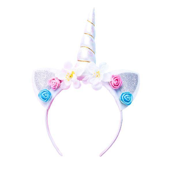 White Unicorn Horn Headband